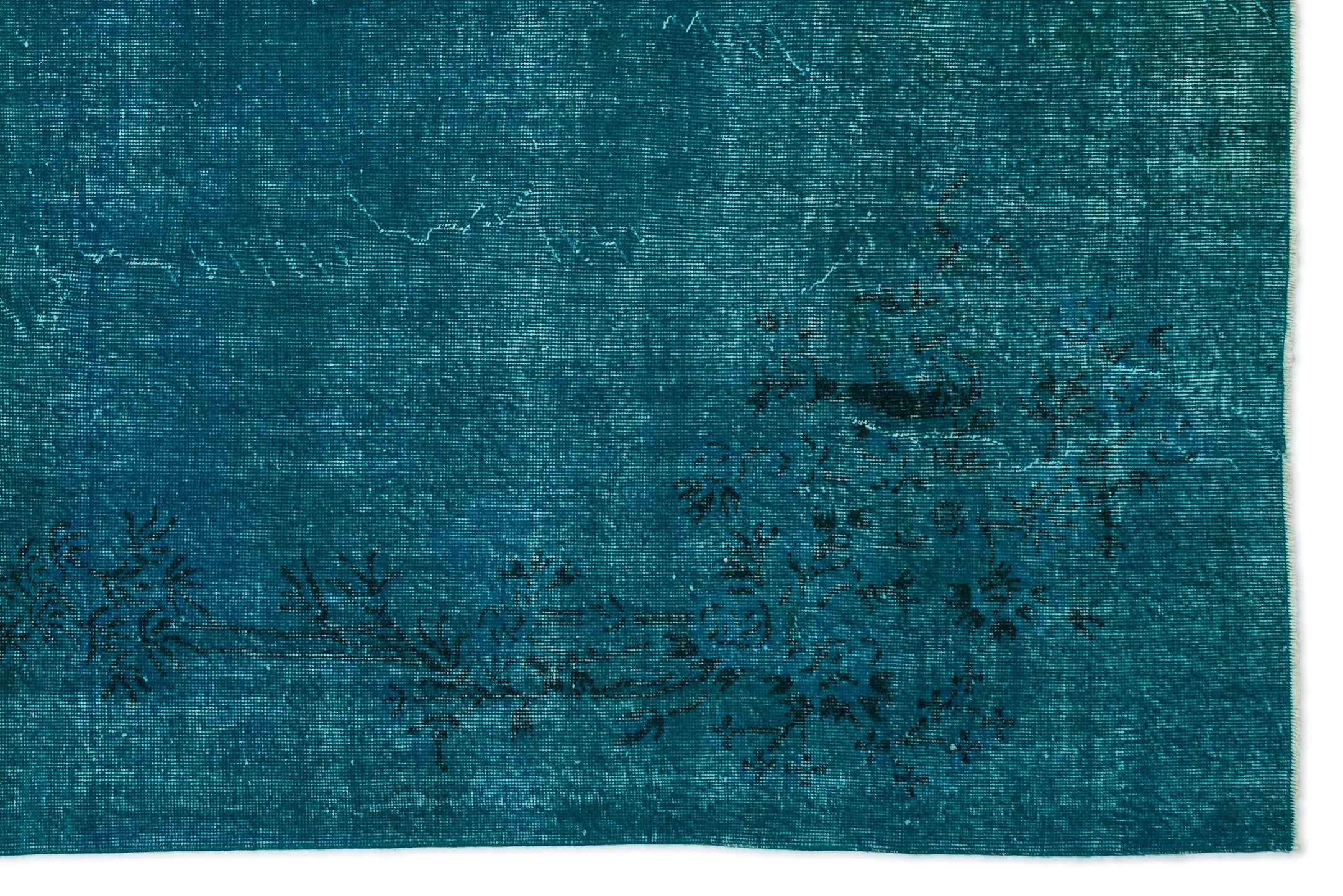 Atina Turquoise Vintage Wool Handmade Area Rug 7'0" x 10'7"