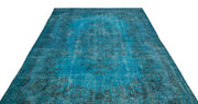 Atina Turquoise Vintage Wool Handmade Area Rug 6'5" x 10'6"