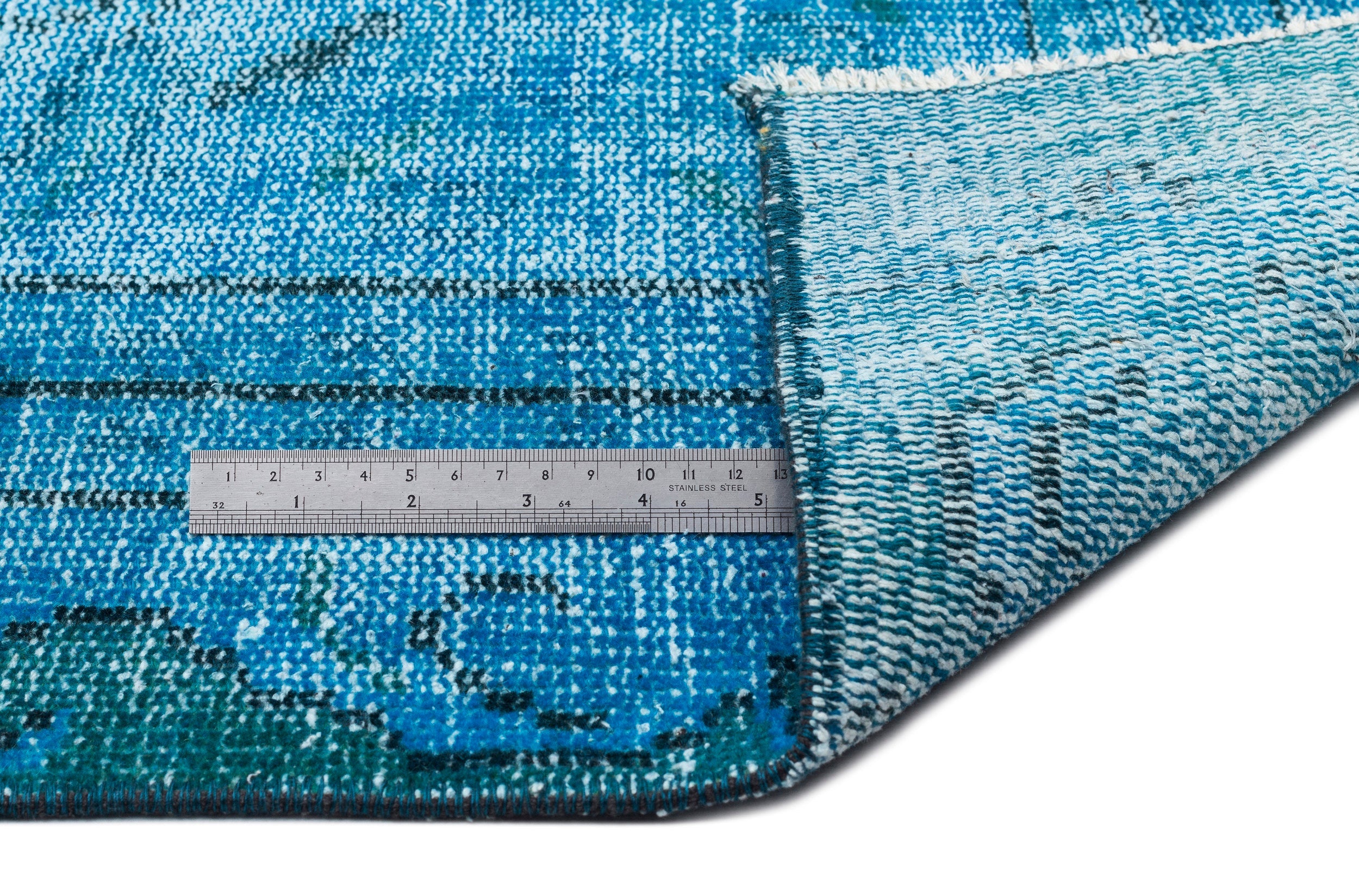 Atina Turquoise Vintage Wool Handmade Area Rug 5'11" x 8'11"