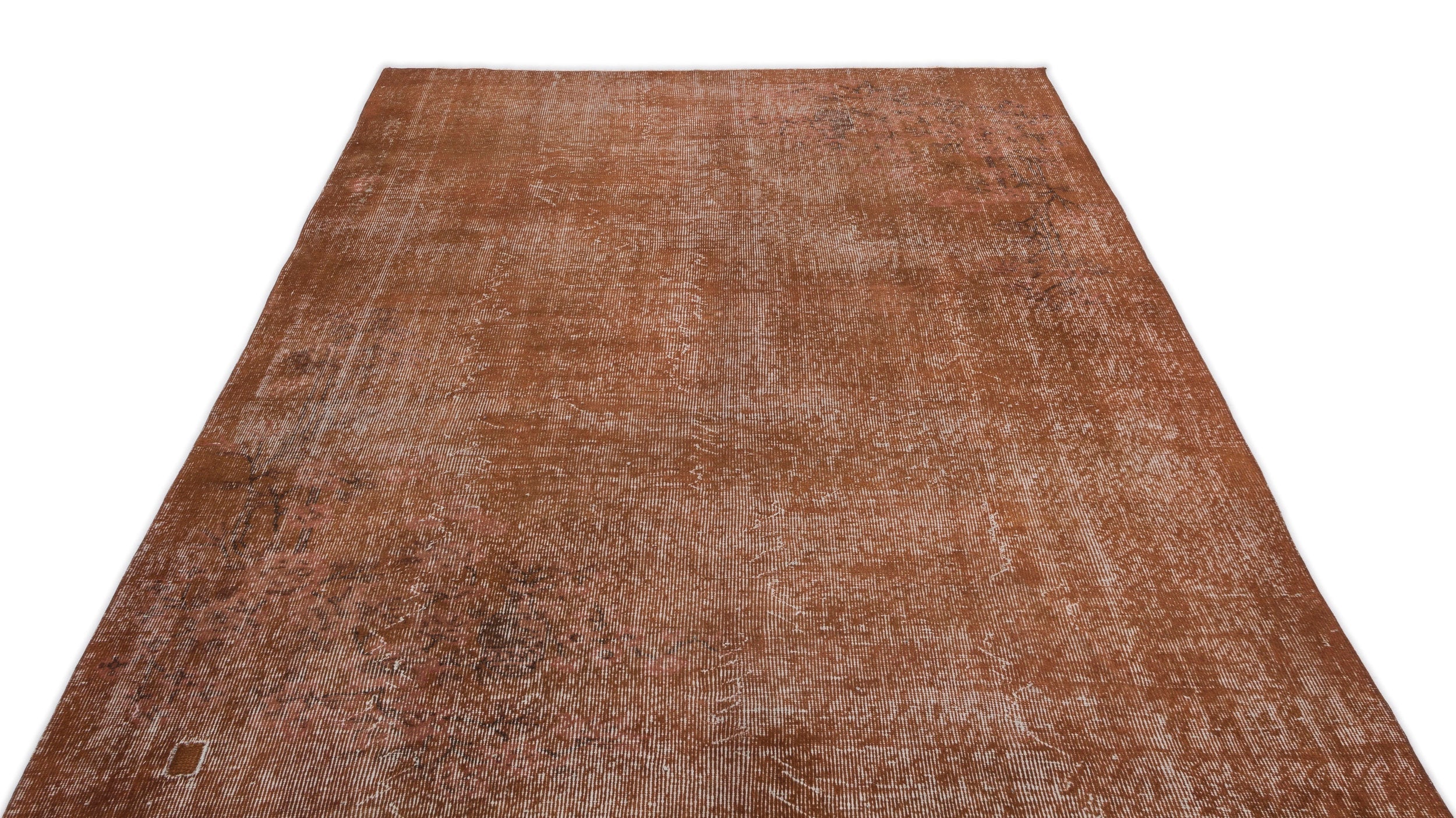 Atina Brown Vintage Wool Handmade Area Rug 5'8" x 9'0"