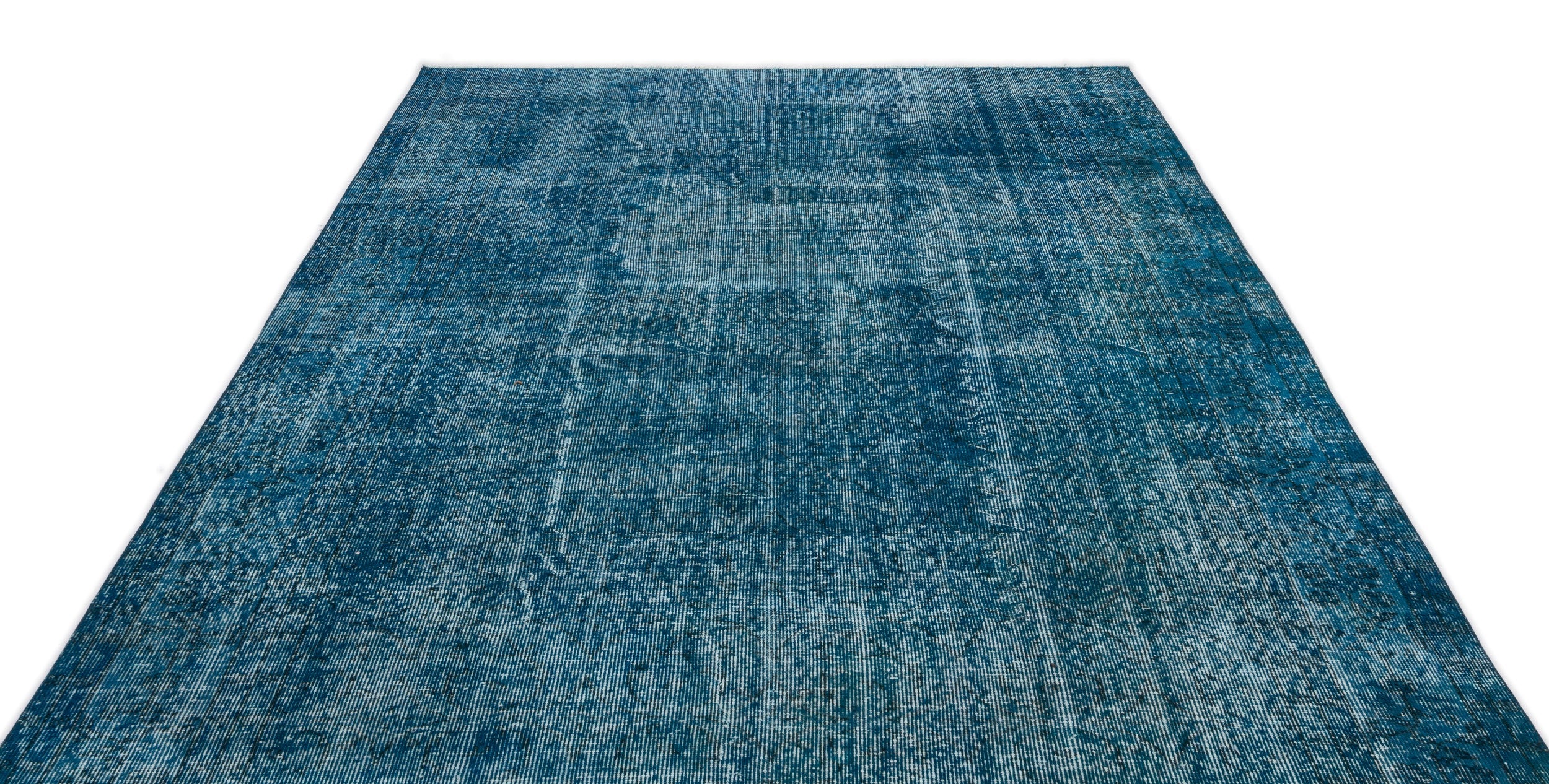 Atina Turquoise Vintage Wool Handmade Area Rug 6'5" x 10'0"
