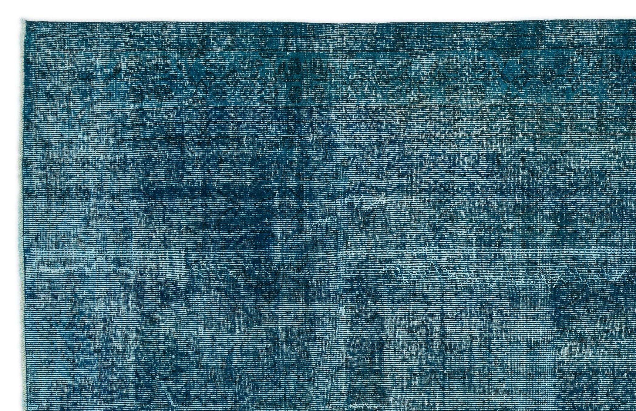 Atina Turquoise Vintage Wool Handmade Area Rug 6'5" x 10'0"