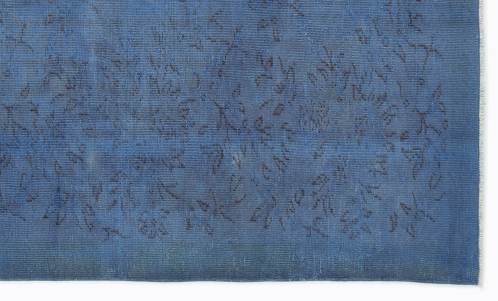 Atina Blue Vintage Wool Handmade Area Rug 4'10" x 8'4"