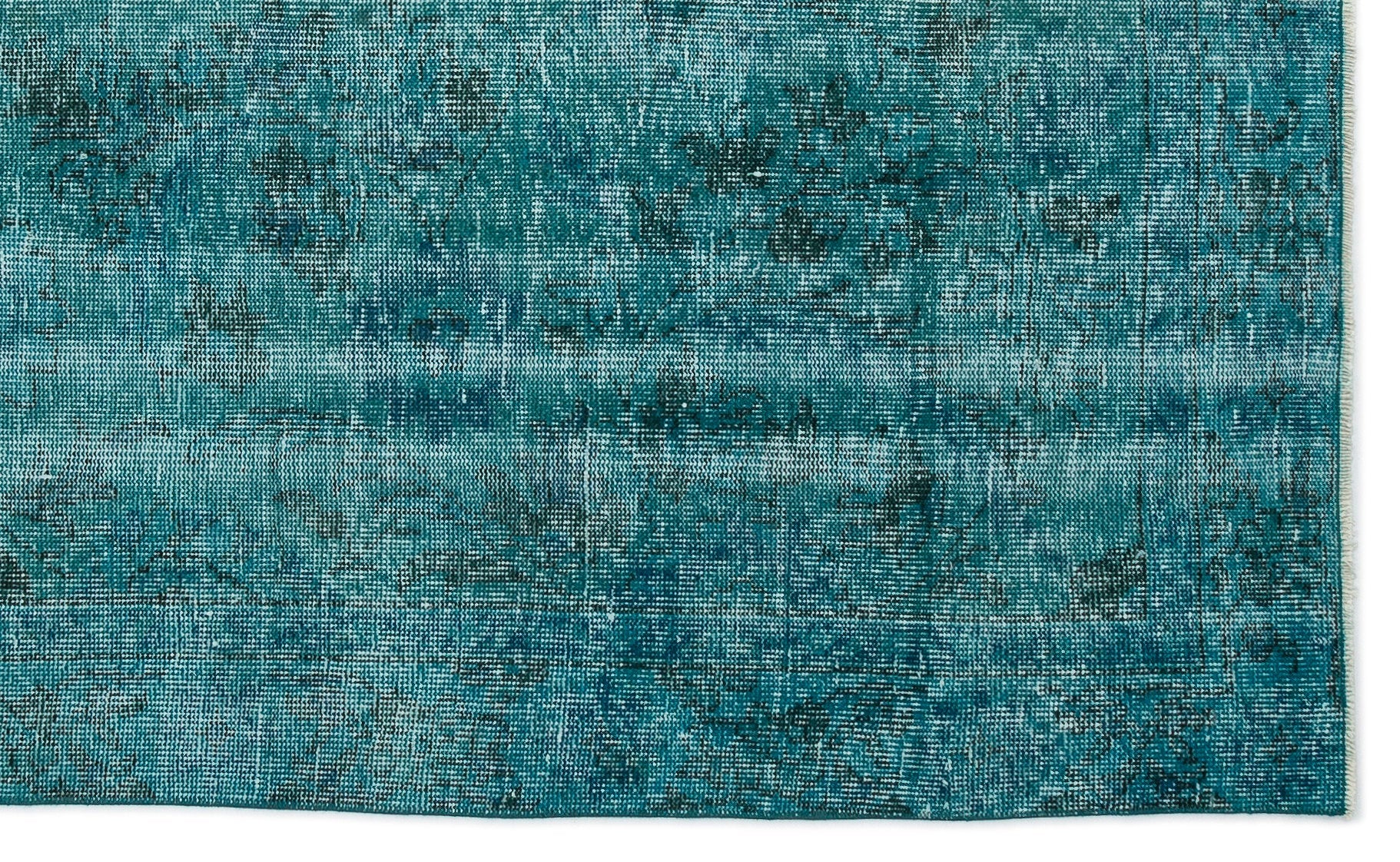 Atina Turquoise Vintage Wool Handmade Area Rug 5'3" x 8'8"