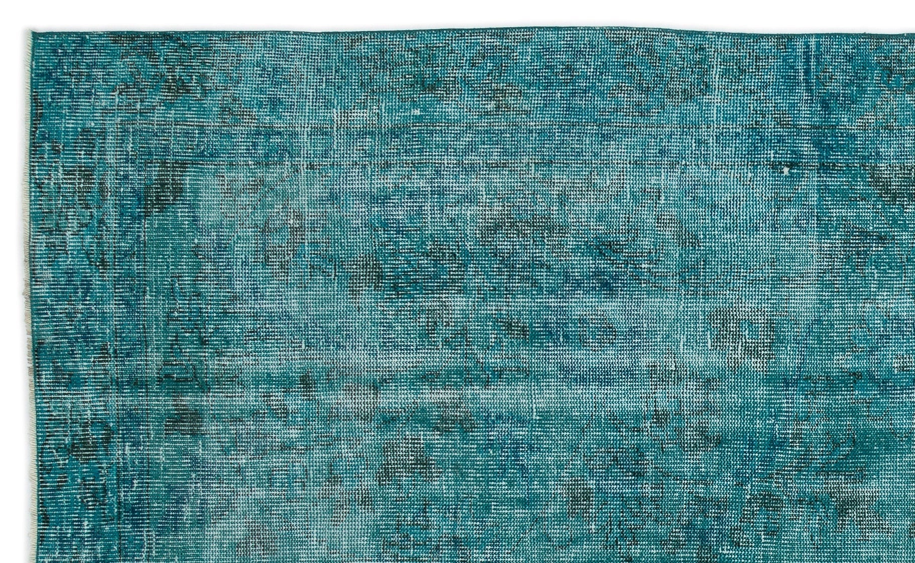 Atina Turquoise Vintage Wool Handmade Area Rug 5'3" x 8'8"
