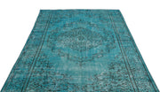 Atina Turquoise Vintage Wool Handmade Area Rug 5'6" x 8'6"