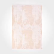 Modern Bamboo Area Rug – Machine Made Cream Viscose Carpet With Overlocked Edge
