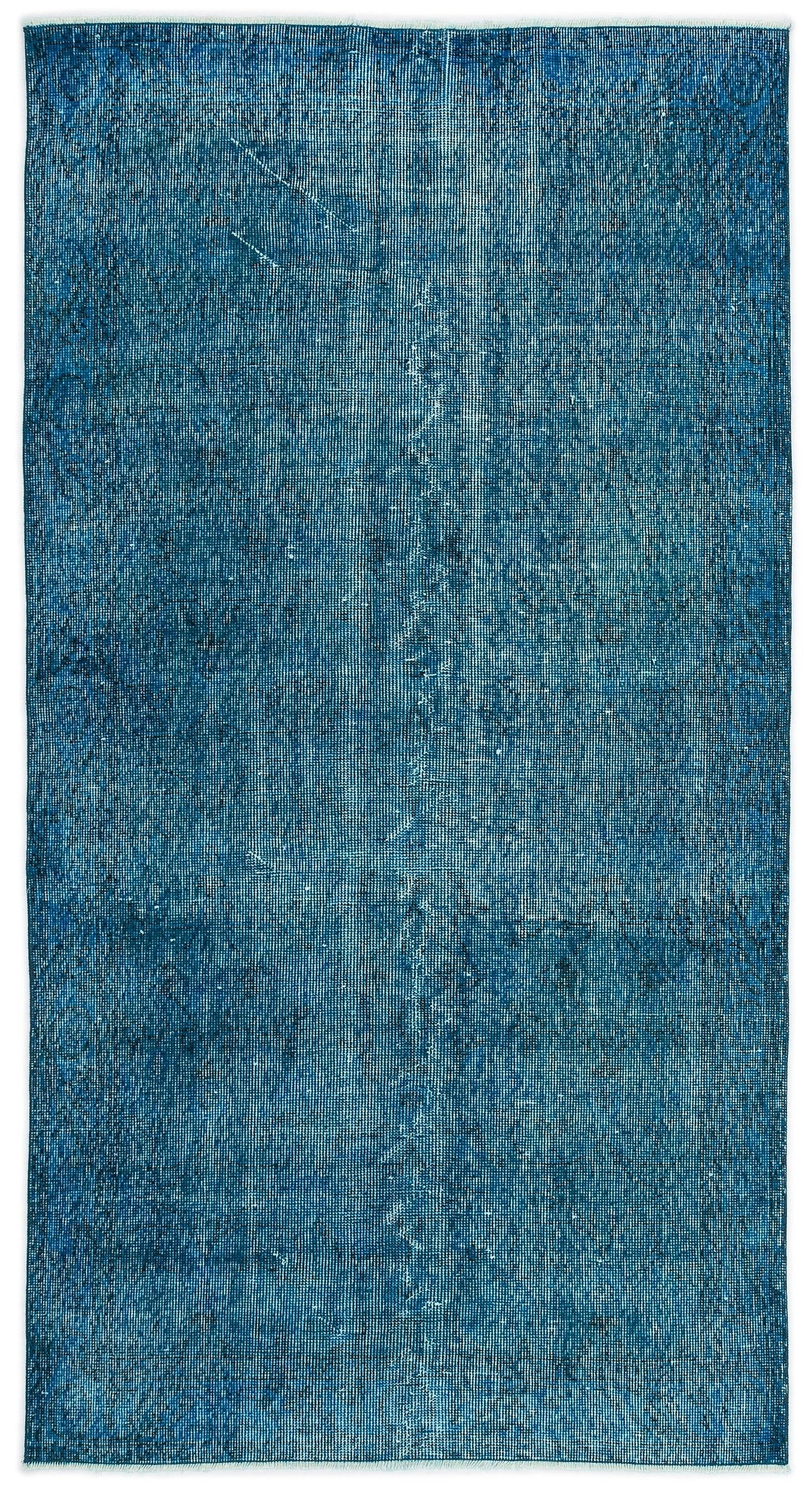 Atina Turquoise Vintage Wool Handmade Area Rug 3'7" x 6'9"