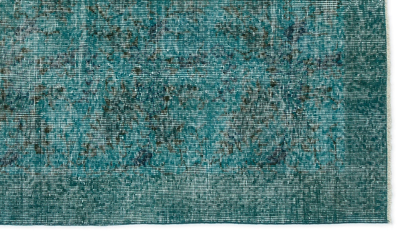 Atina Turquoise Vintage Wool Handmade Area Rug 3'8" x 6'5"