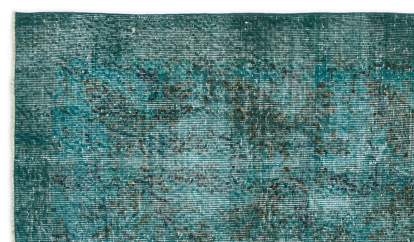 Atina Turquoise Vintage Wool Handmade Area Rug 3'8" x 6'5"