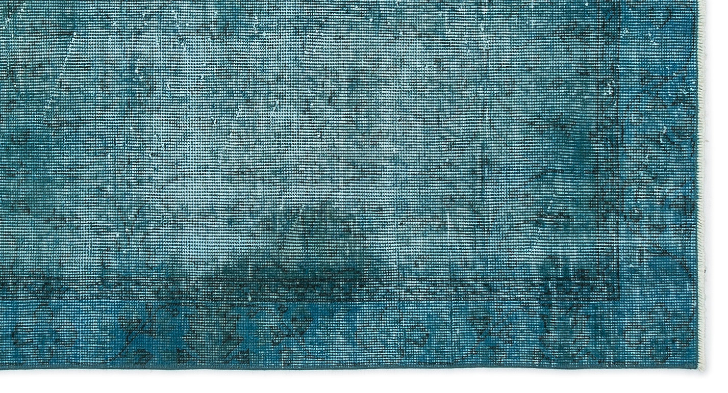 Atina Turquoise Vintage Wool Handmade Area Rug 3'7" x 6'10"