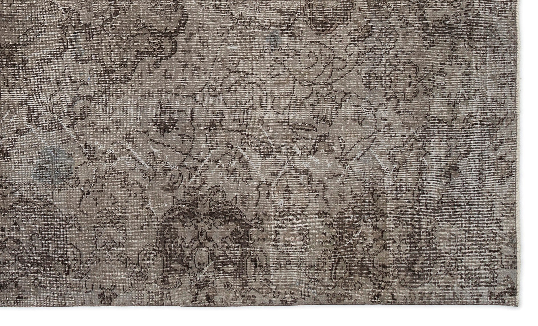 Atina Grey Vintage Wool Handmade Area Rug 5'4" x 9'2"