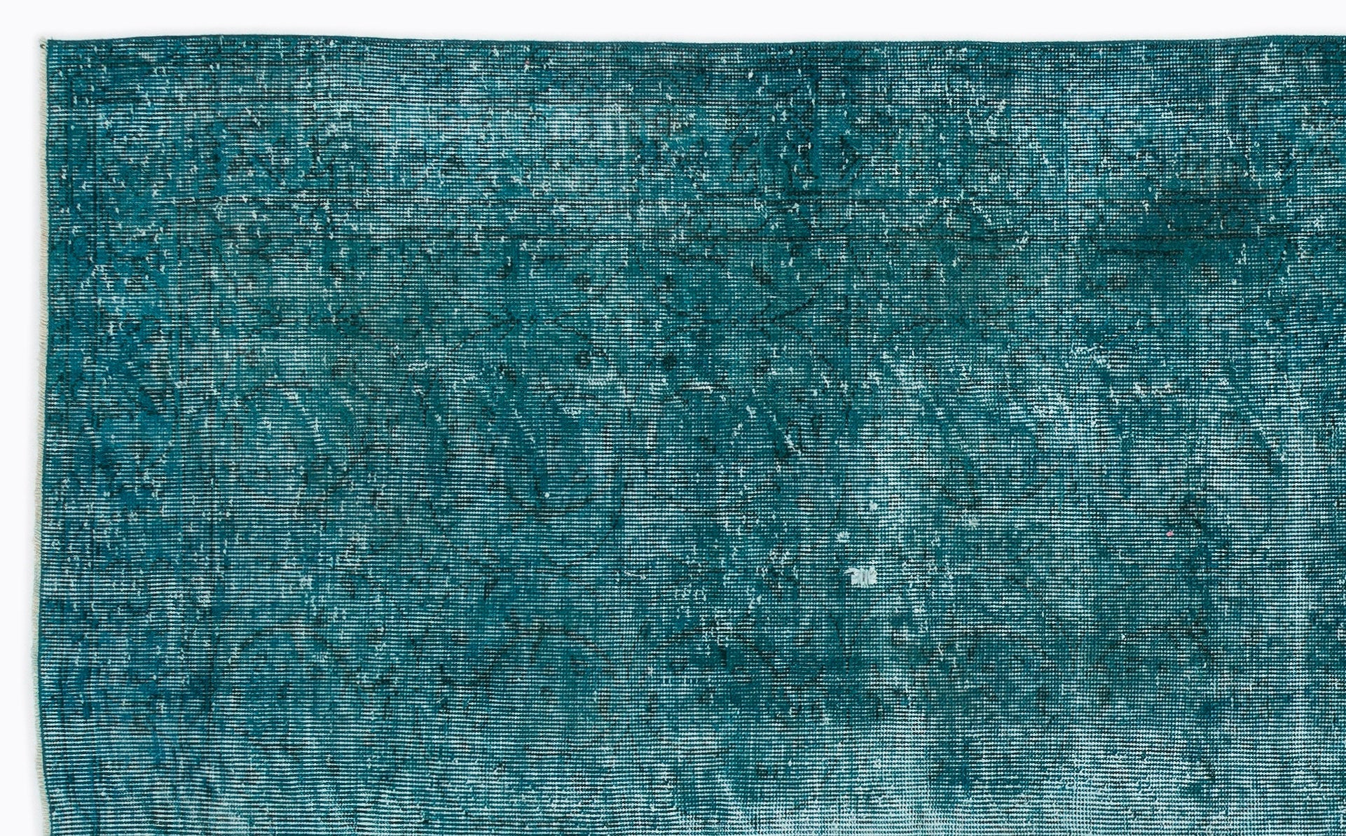 Atina Turquoise Vintage Wool Handmade Area Rug 5'9" x 9'4"