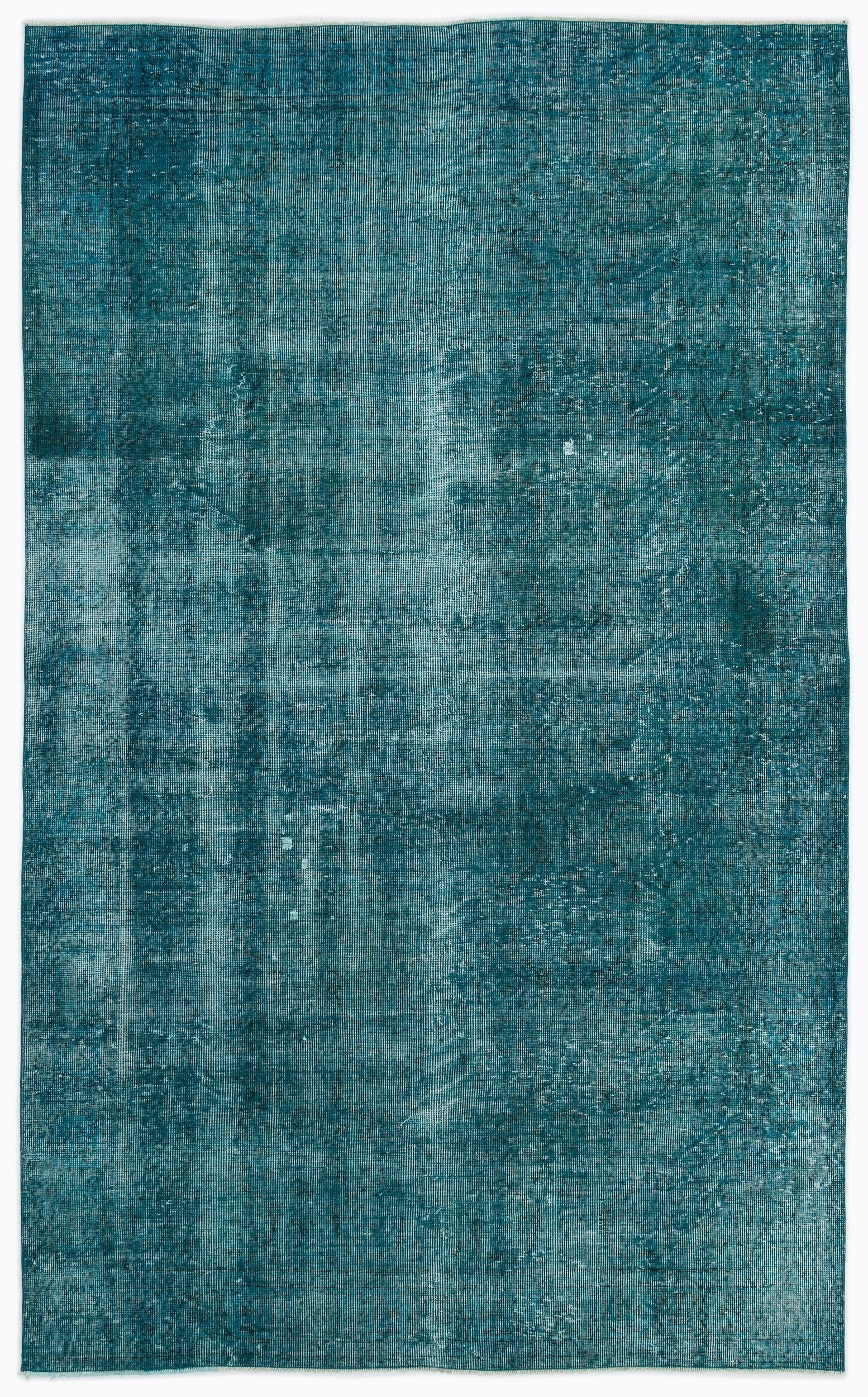 Atina Turquoise Vintage Wool Handmade Area Rug 5'9" x 9'4"