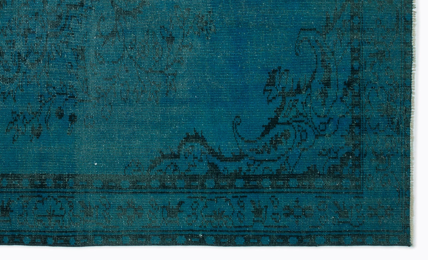 Atina Turquoise Vintage Wool Handmade Area Rug 5'2" x 8'6"