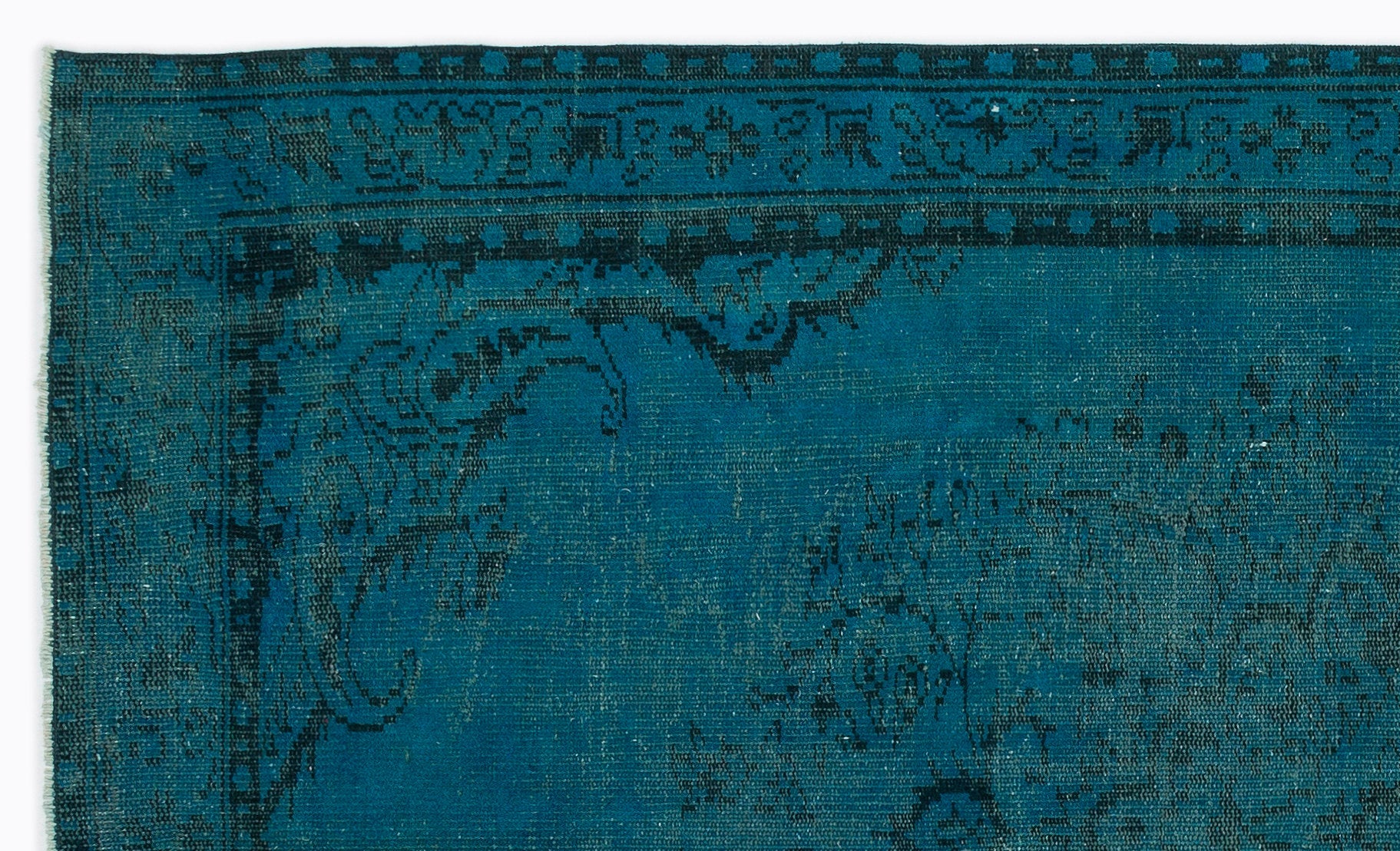 Atina Turquoise Vintage Wool Handmade Area Rug 5'2" x 8'6"