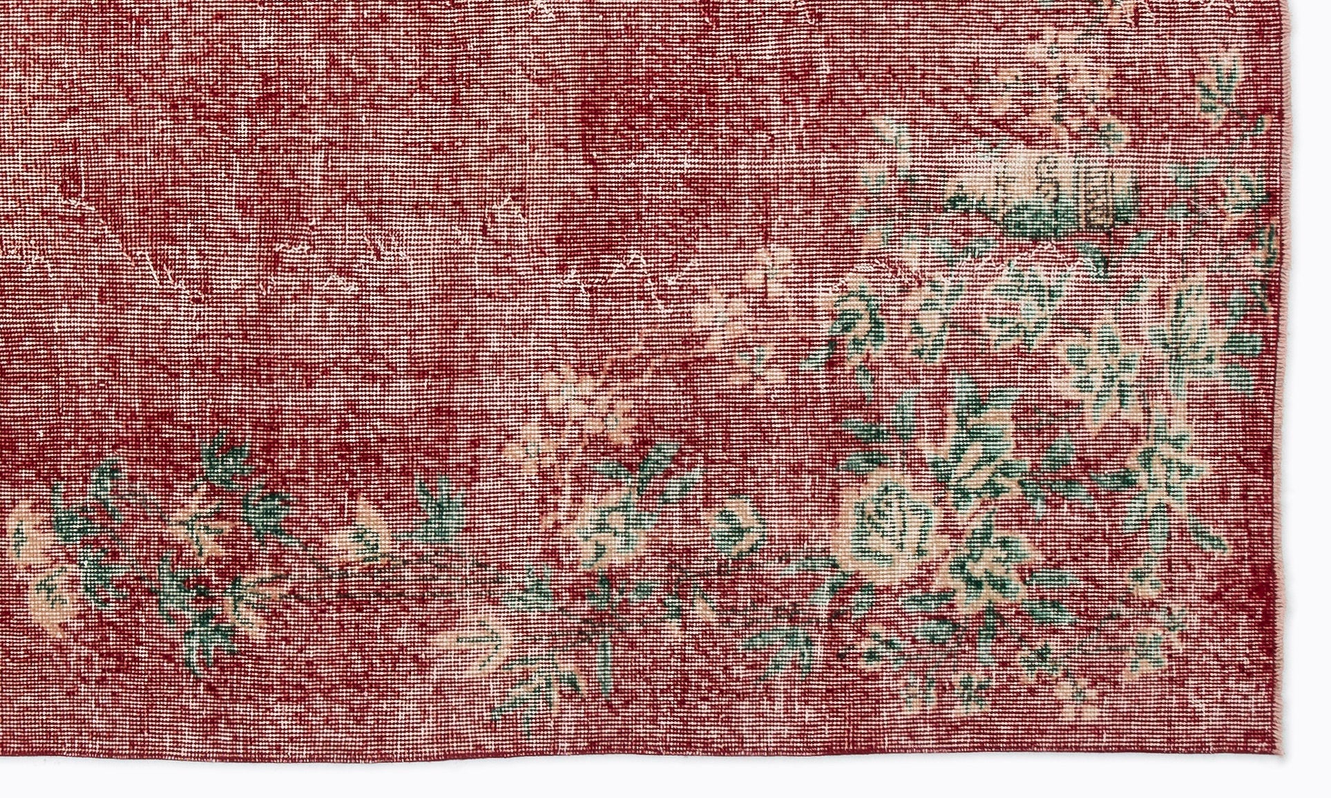 Atina Red Vintage Wool Handmade Area Rug 5'7" x 9'3"
