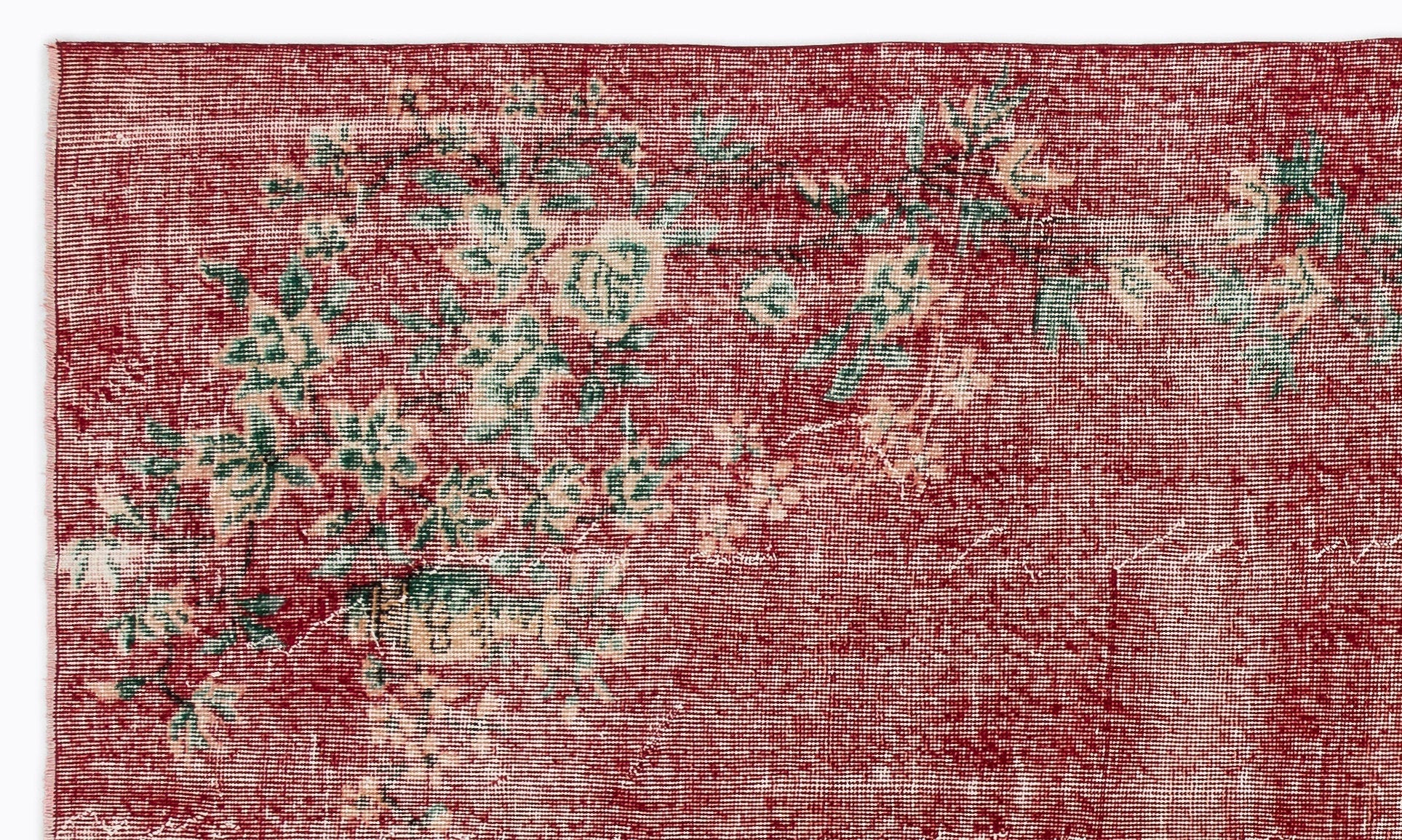 Atina Red Vintage Wool Handmade Area Rug 5'7" x 9'3"