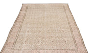 Atina Beige Vintage Wool Handmade Area Rug 5'3" x 8'8"