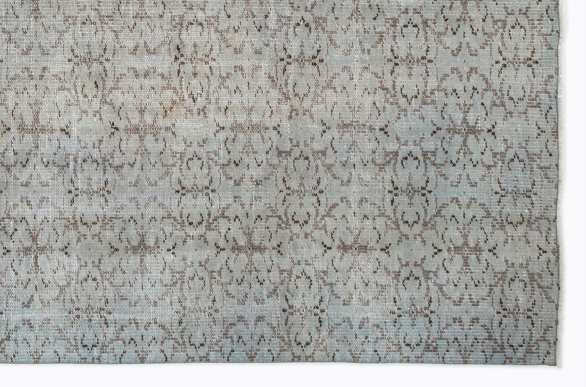 Atina Blue Vintage Wool Handmade Area Rug 5'10" x 9'0"