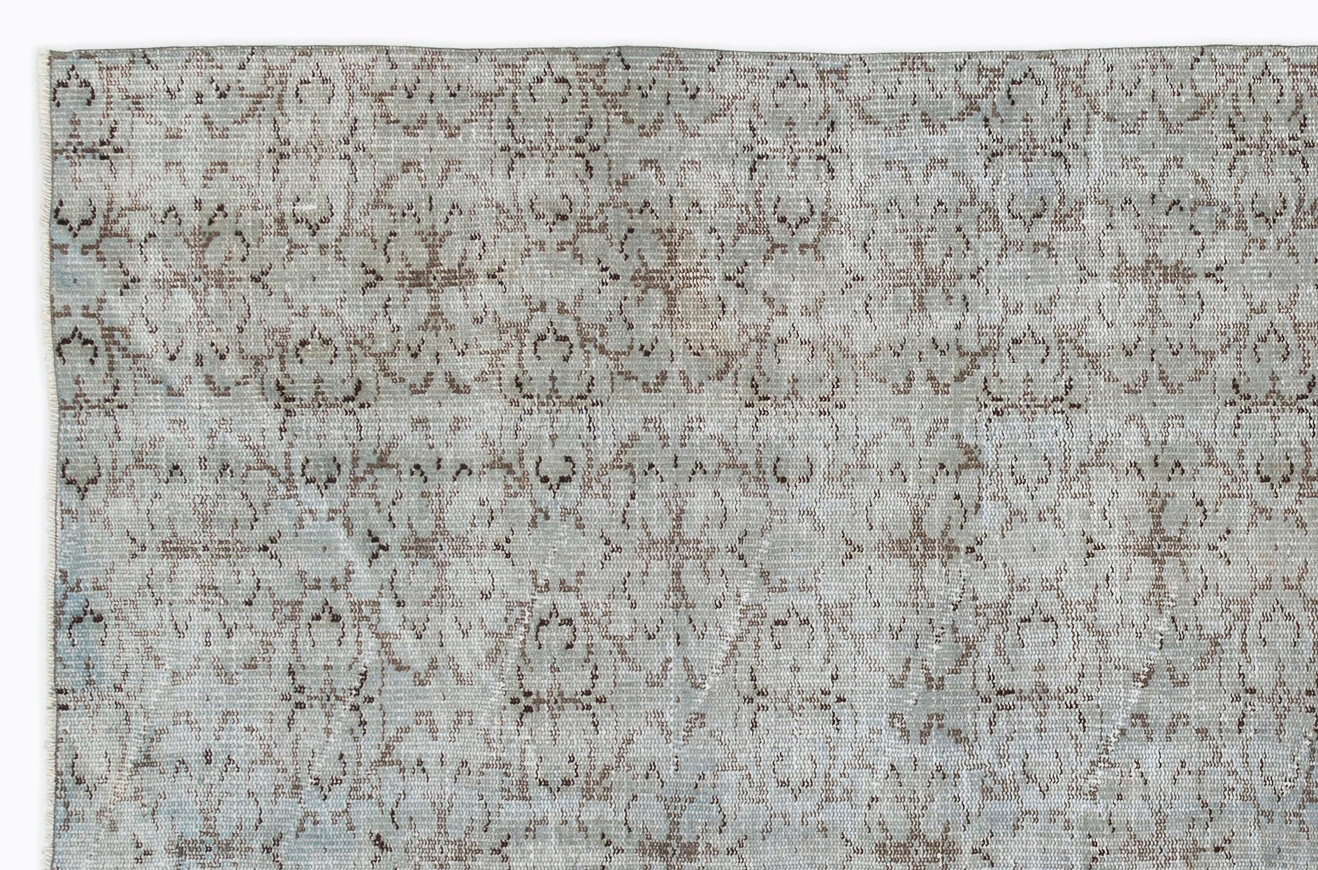 Atina Blue Vintage Wool Handmade Area Rug 5'10" x 9'0"