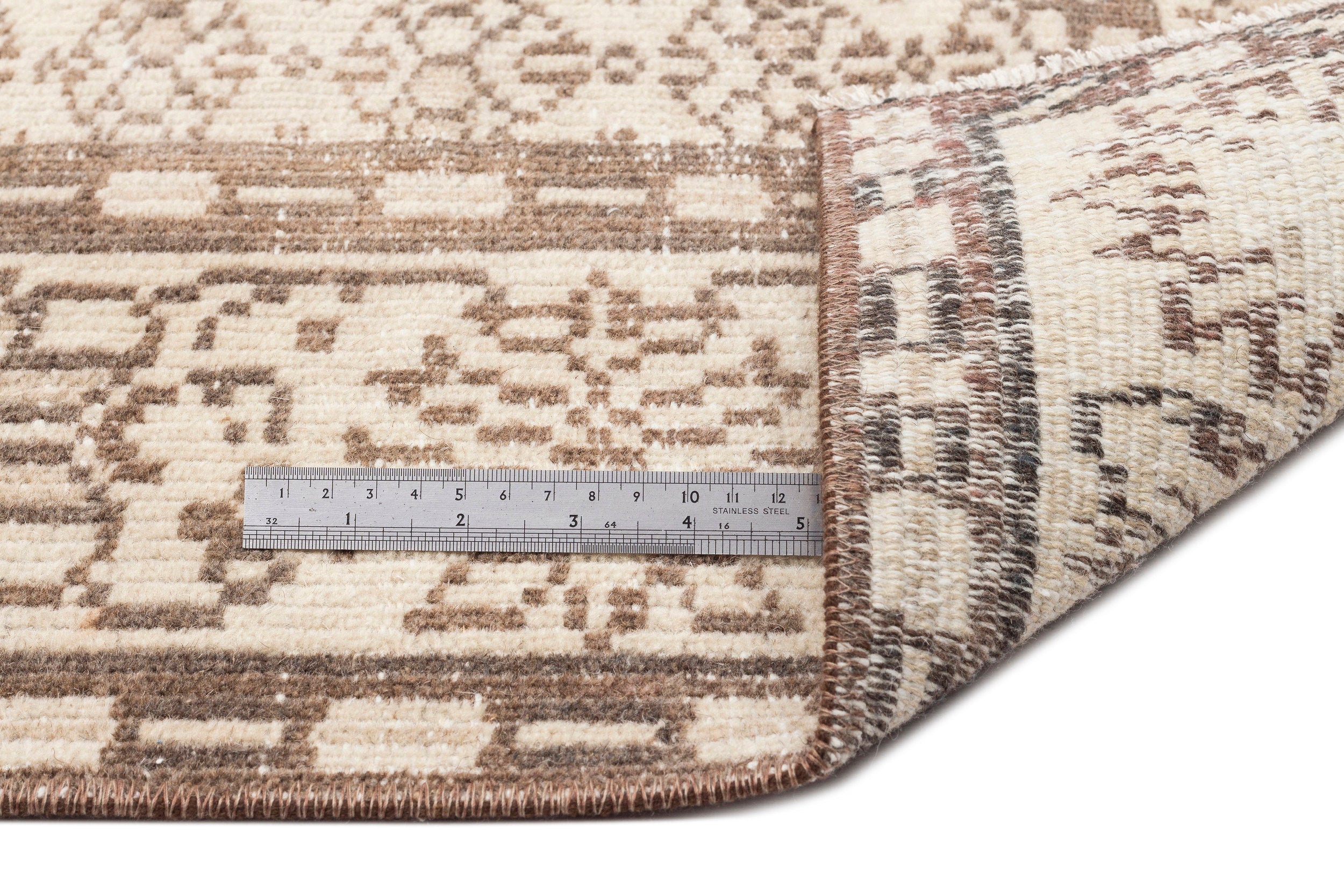 Atina 14678 Beige Vintage Wool Handmade Area Rug 6'0" x 9'6"