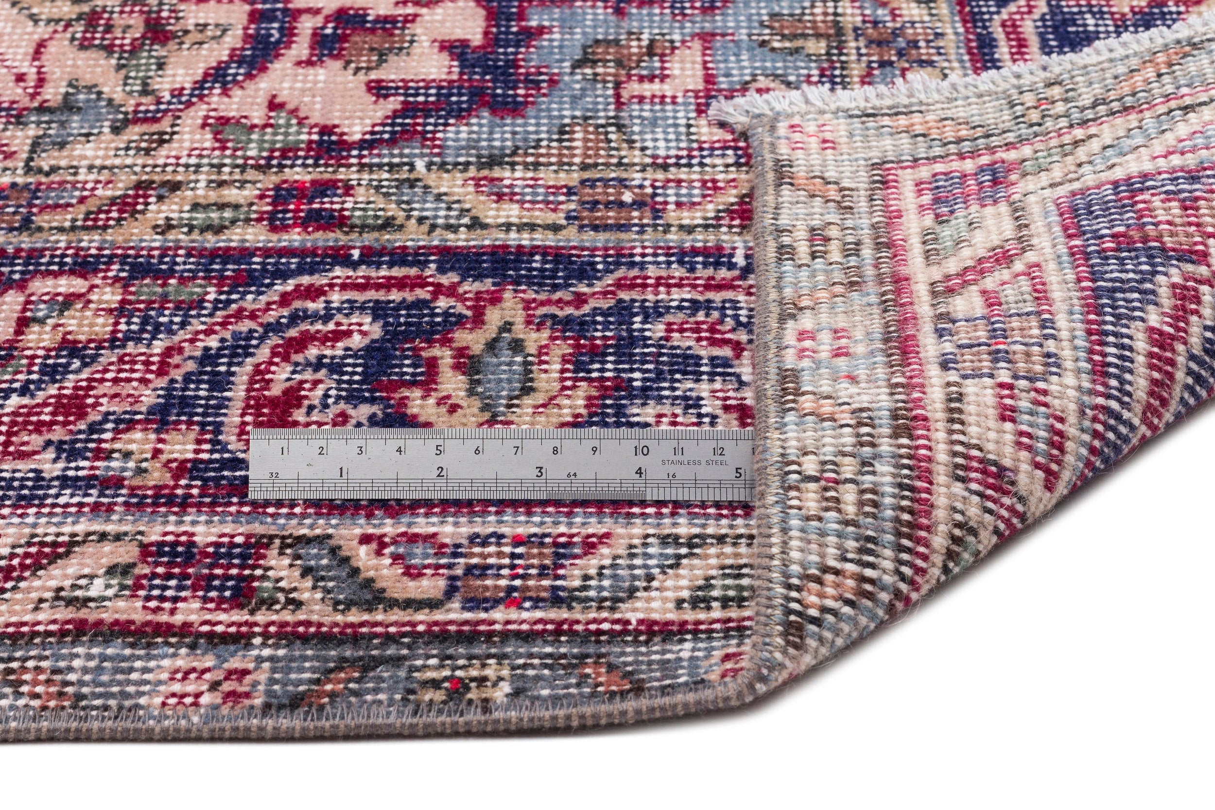 Atina 14736 Red Vintage Wool Handmade Area Rug 5'10" x 8'10"
