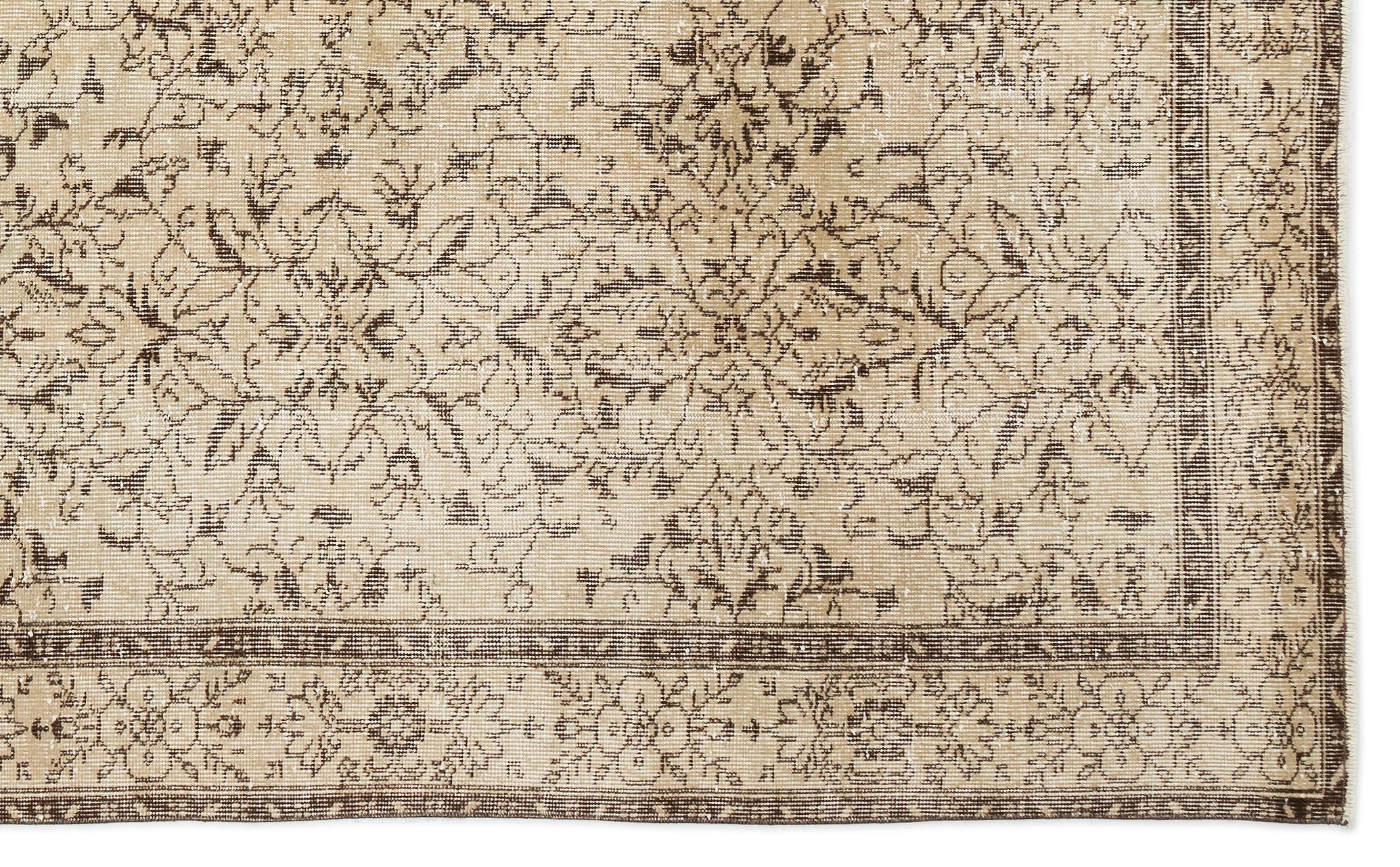 Atina 14754 Beige Vintage Wool Handmade Area Rug 6'1" x 9'11"