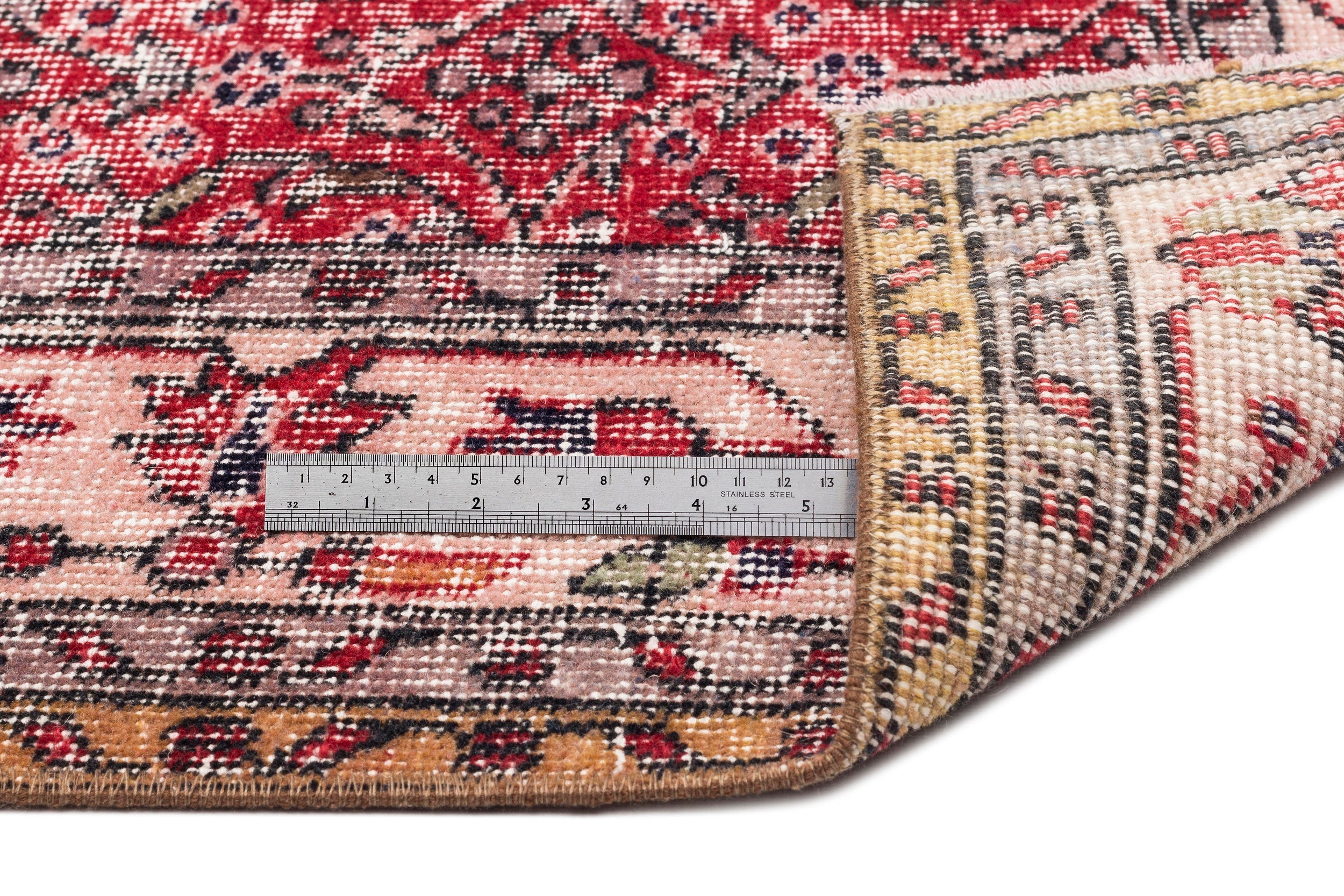 Atina 14778 Red Vintage Wool Handmade Area Rug 5'2" x 9'3"