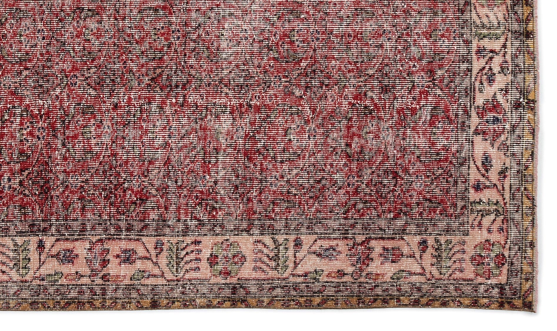 Atina 14778 Red Vintage Wool Handmade Area Rug 5'2" x 9'3"