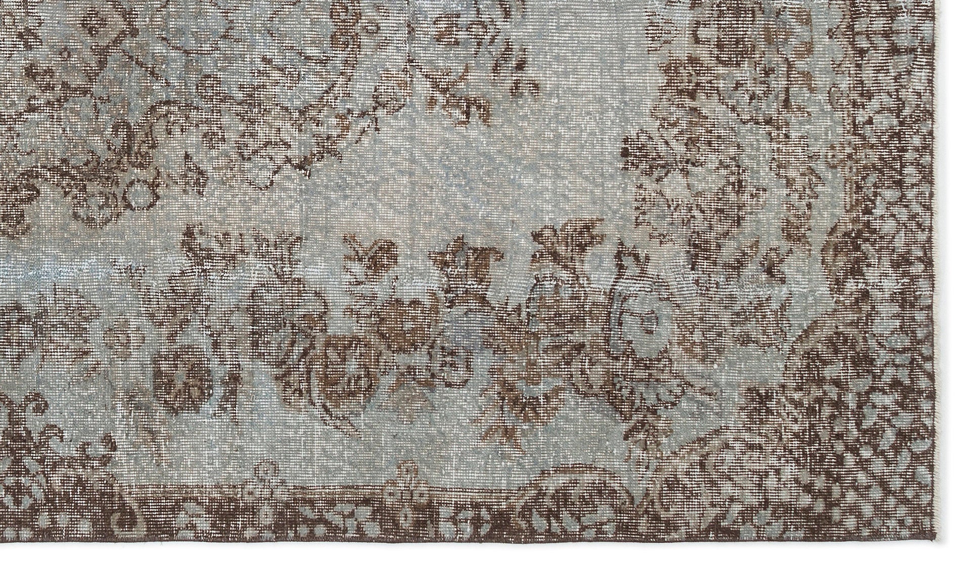 Atina Blue Vintage Wool Handmade Area Rug 5'3" x 9'3"