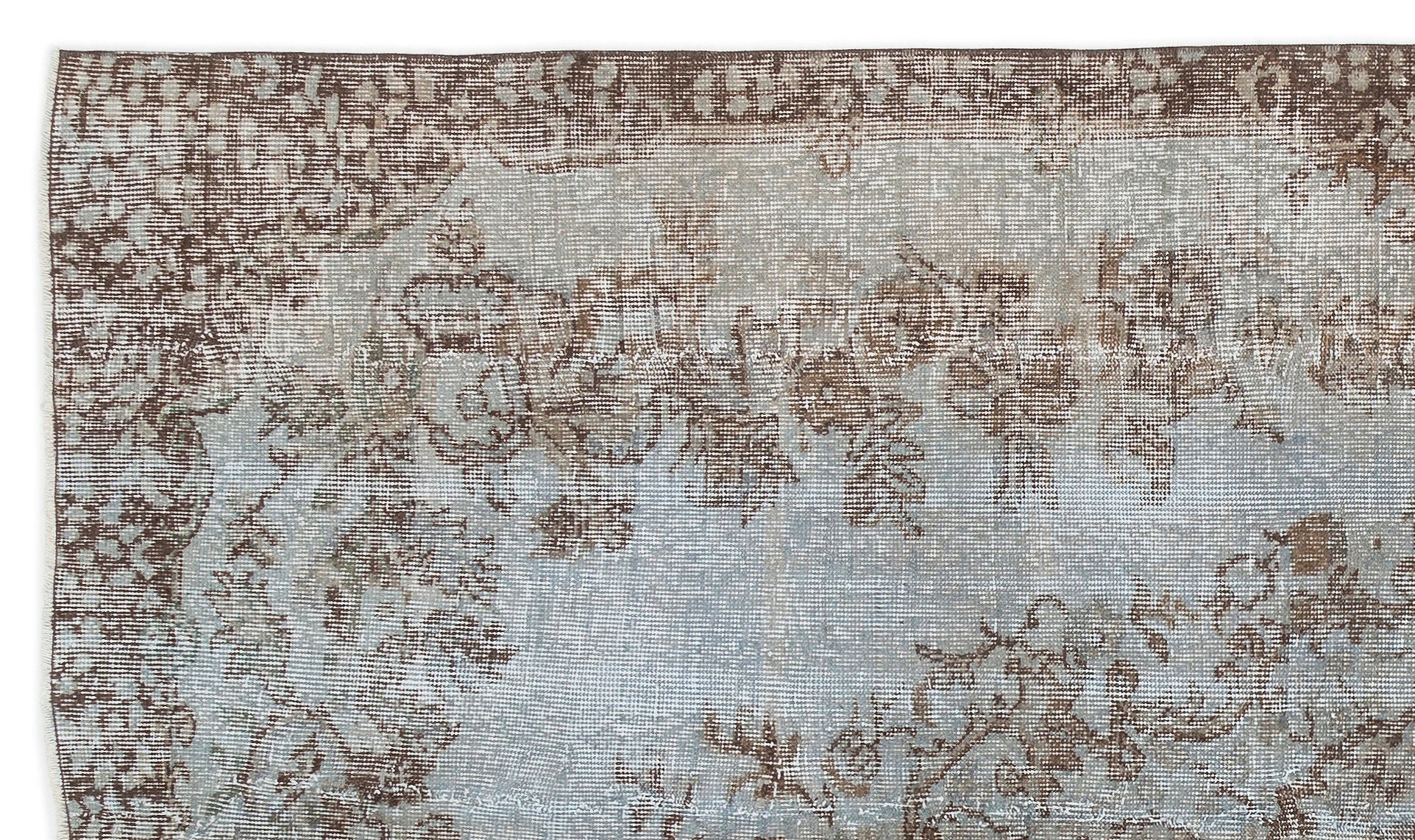 Atina Blue Vintage Wool Handmade Area Rug 5'3" x 9'3"