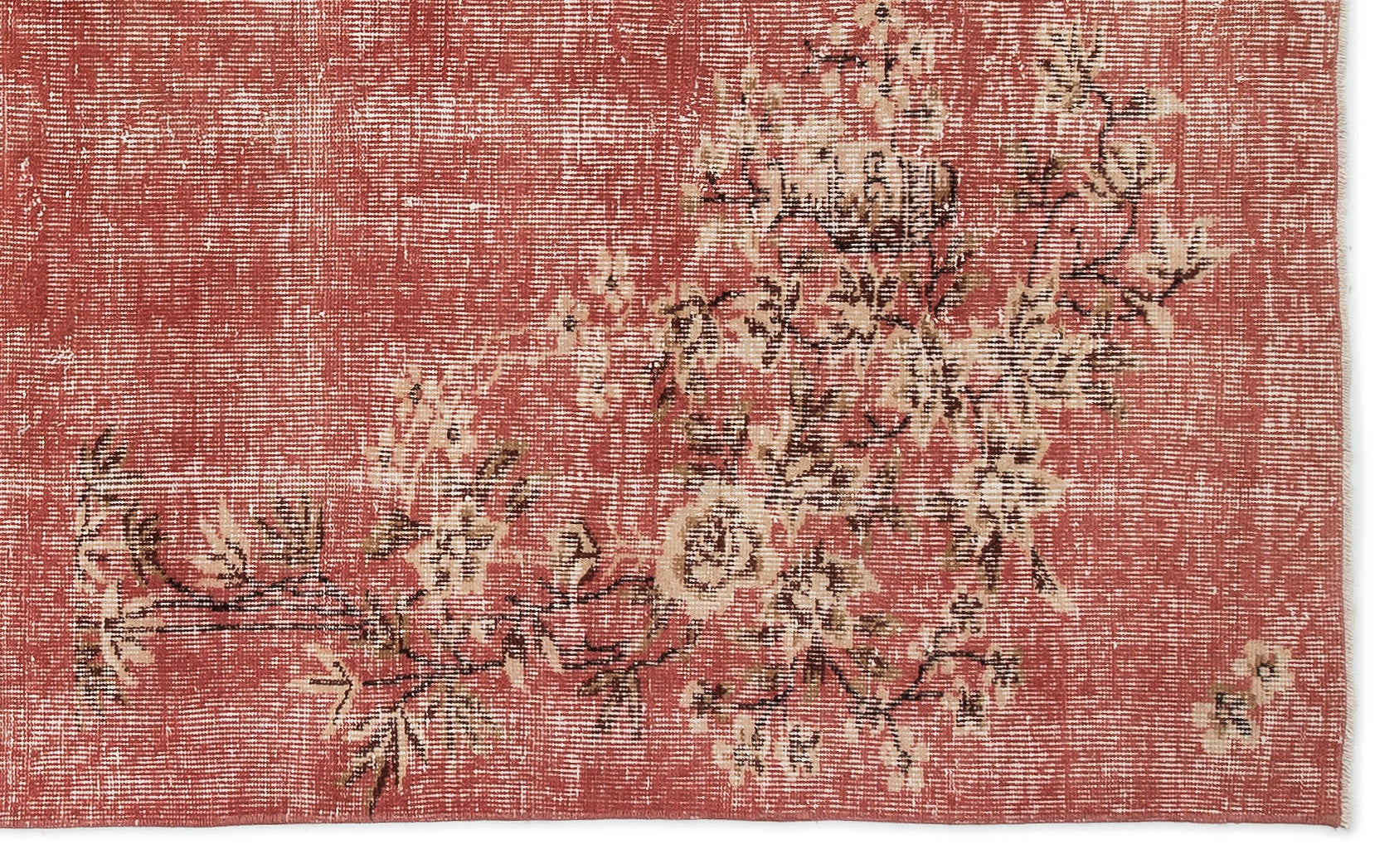 Atina Pink Vintage Wool Handmade Area Rug 4'10" x 8'1"