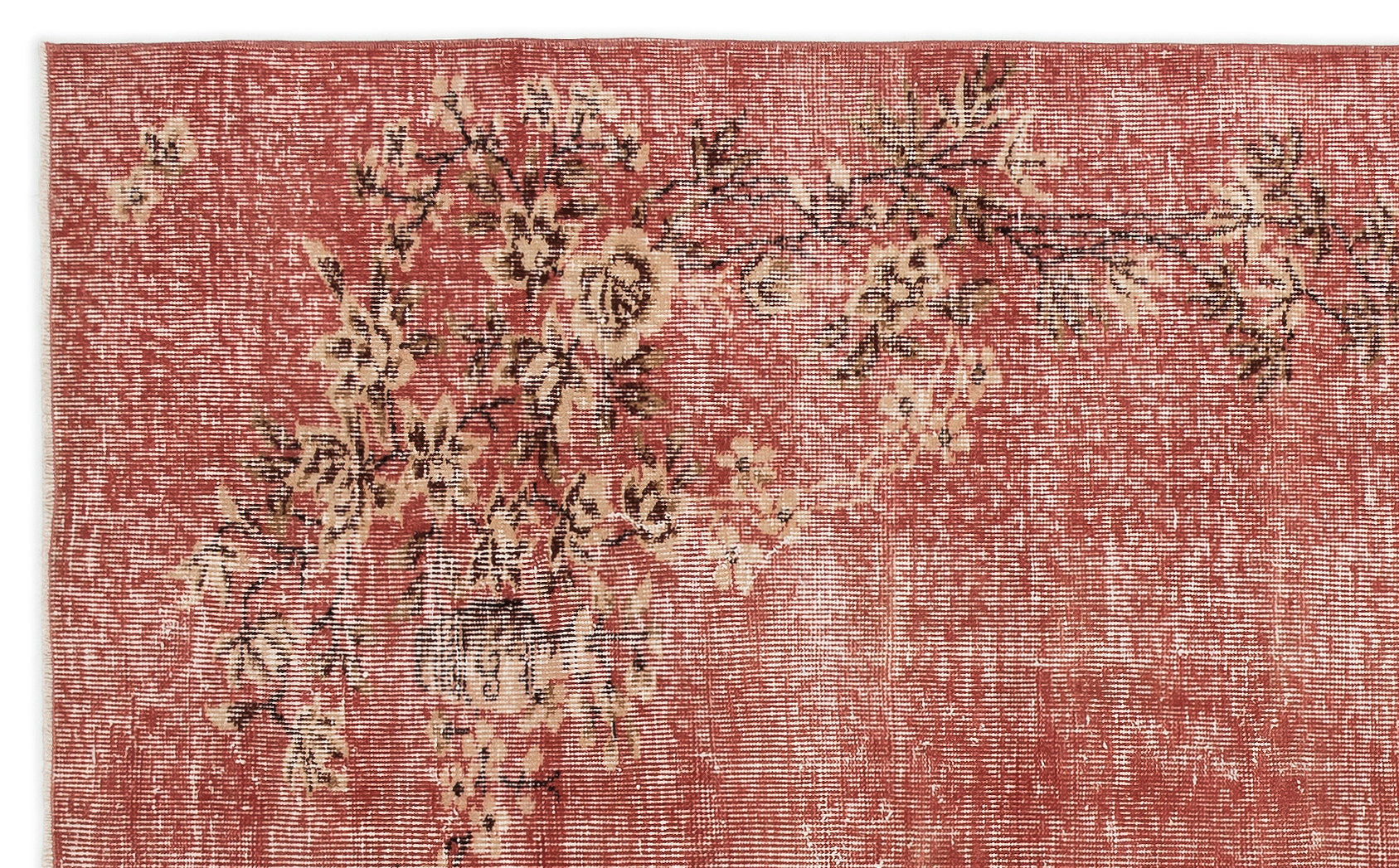 Atina Pink Vintage Wool Handmade Area Rug 4'10" x 8'1"
