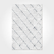 Melany Grey Geometric Bamboo Viscose Machine Made Area Rug