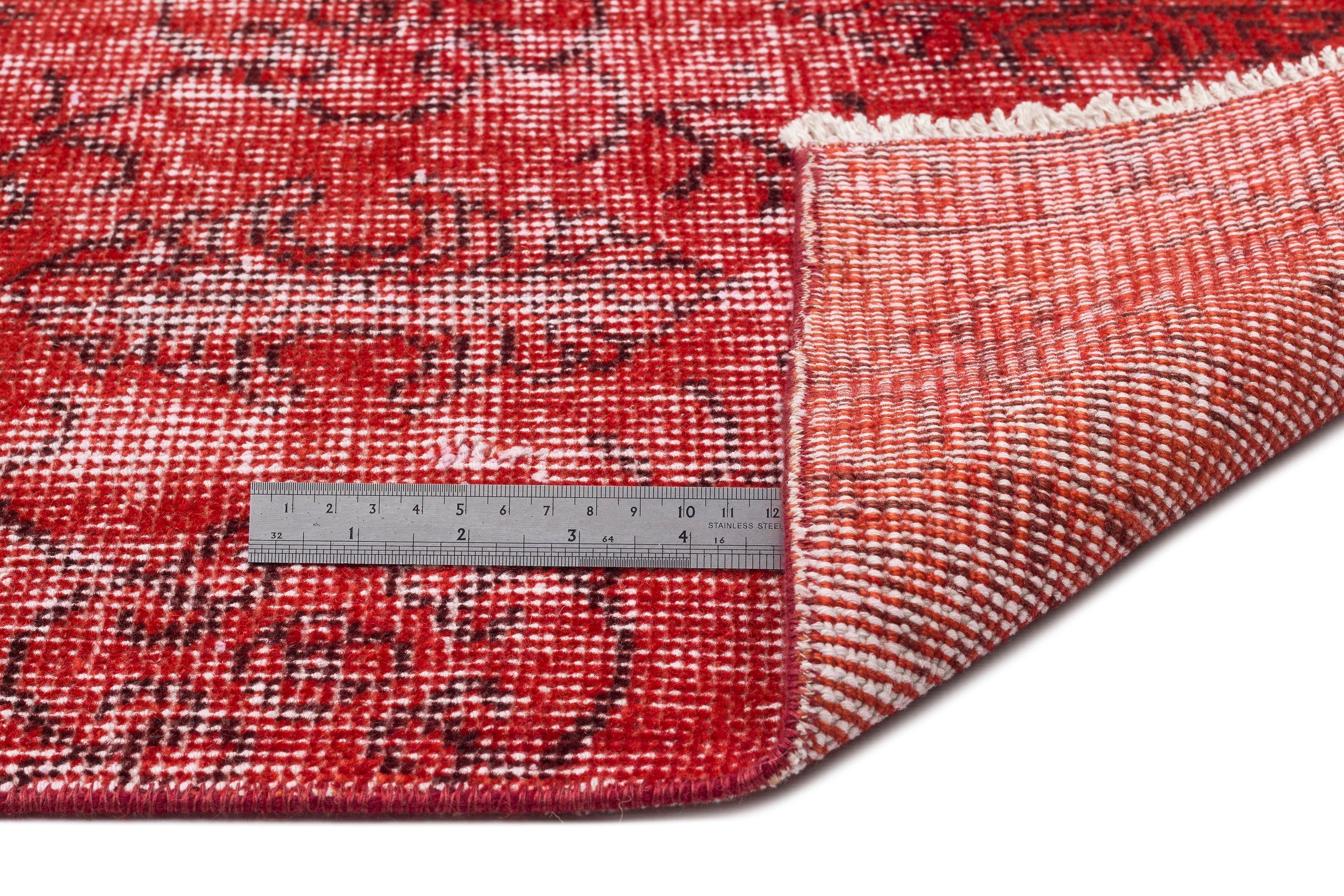 Atina Red Vintage Wool Handmade Area Rug 5'8" x 9'2"