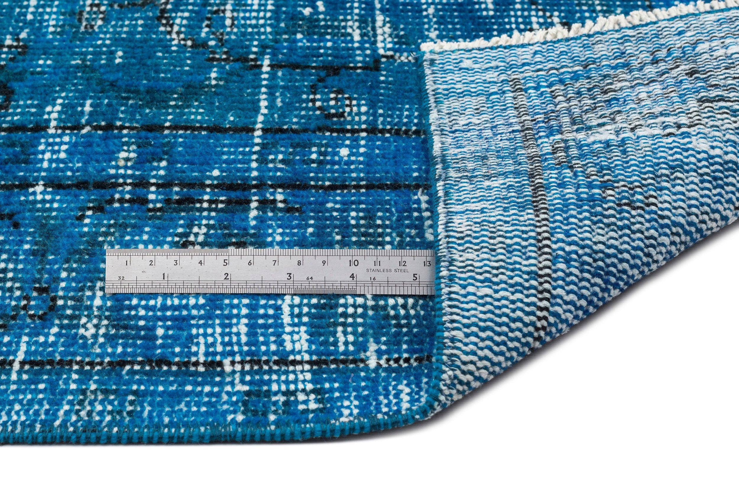 Atina Turquoise Vintage Wool Handmade Area Rug 5'1" x 8'10"