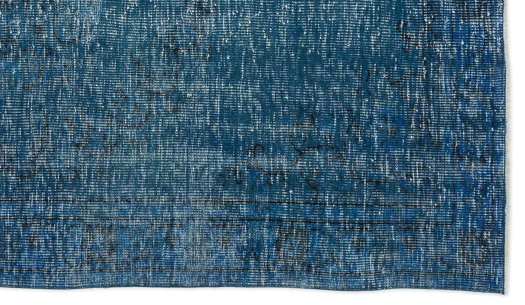 Atina Turquoise Vintage Wool Handmade Area Rug 5'1" x 8'10"