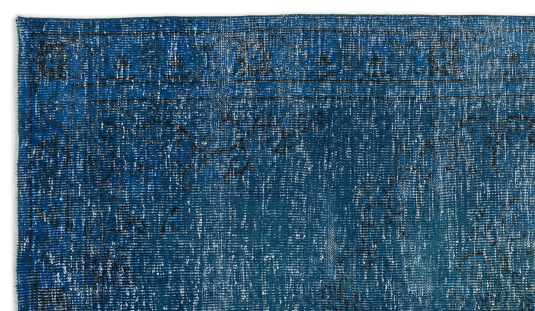 Atina Turquoise Vintage Wool Handmade Area Rug 5'1" x 8'10"