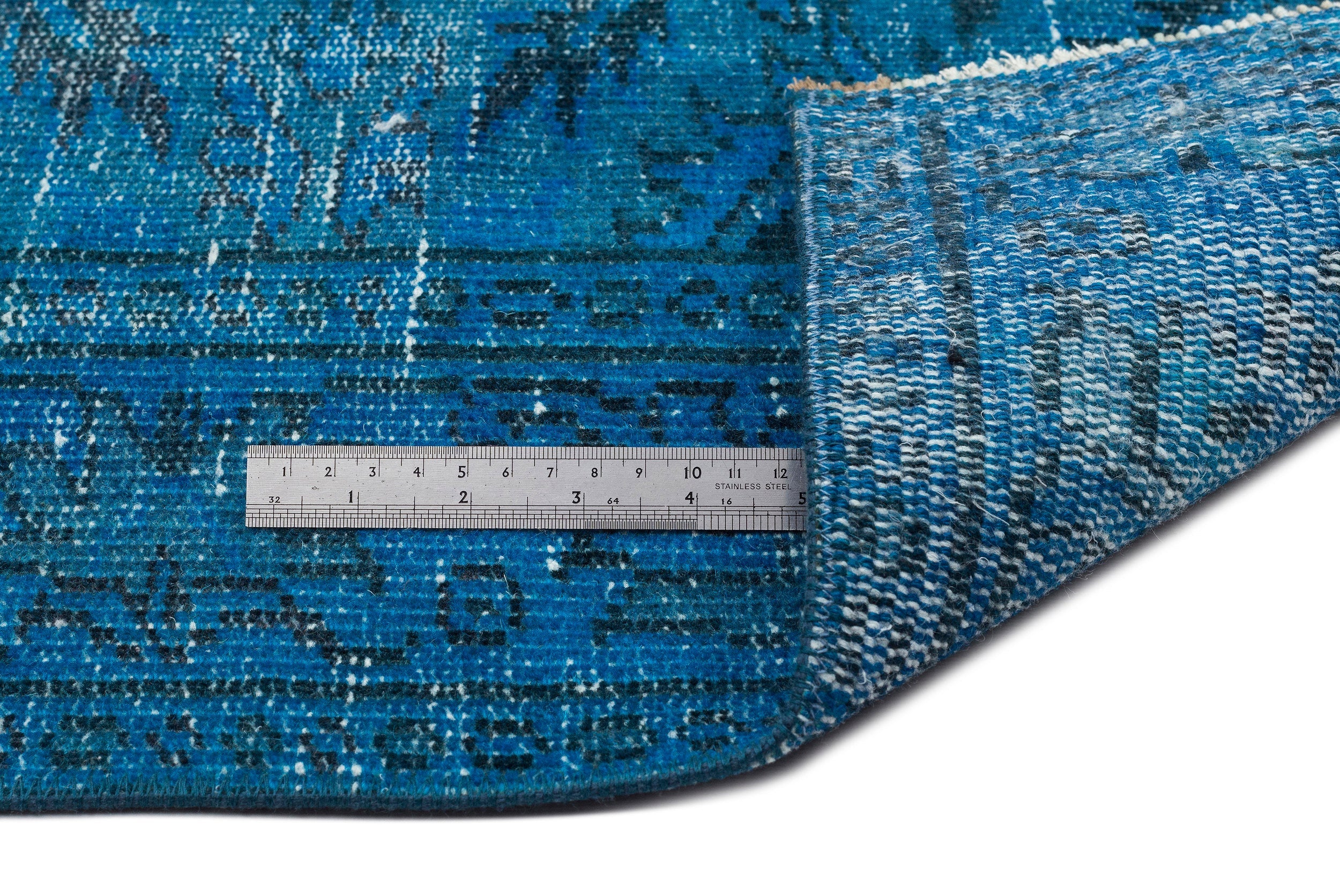 Atina Turquoise Vintage Wool Handmade Area Rug 5'0" x 9'2"