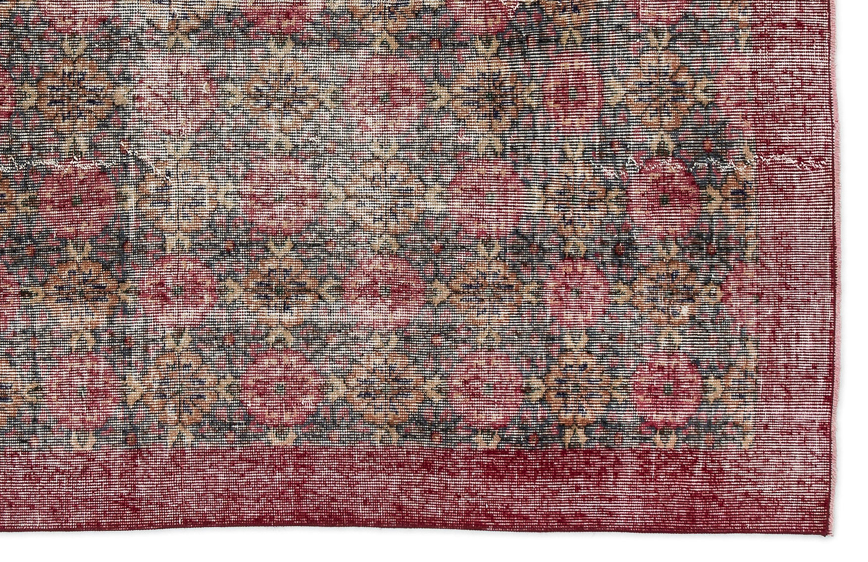 Atina Red Vintage Wool Handmade Area Rug 5'5" x 8'5"