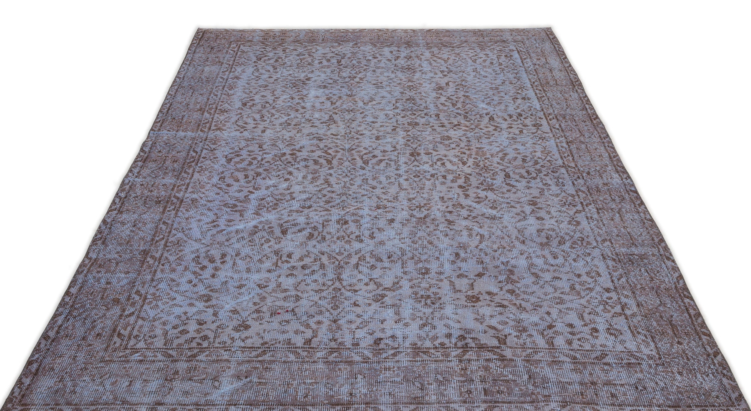 Atina Blue Vintage Wool Handmade Area Rug 5'3" x 9'1"