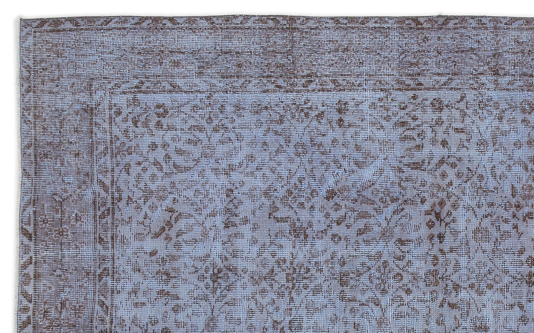 Atina Blue Vintage Wool Handmade Area Rug 5'3" x 9'1"
