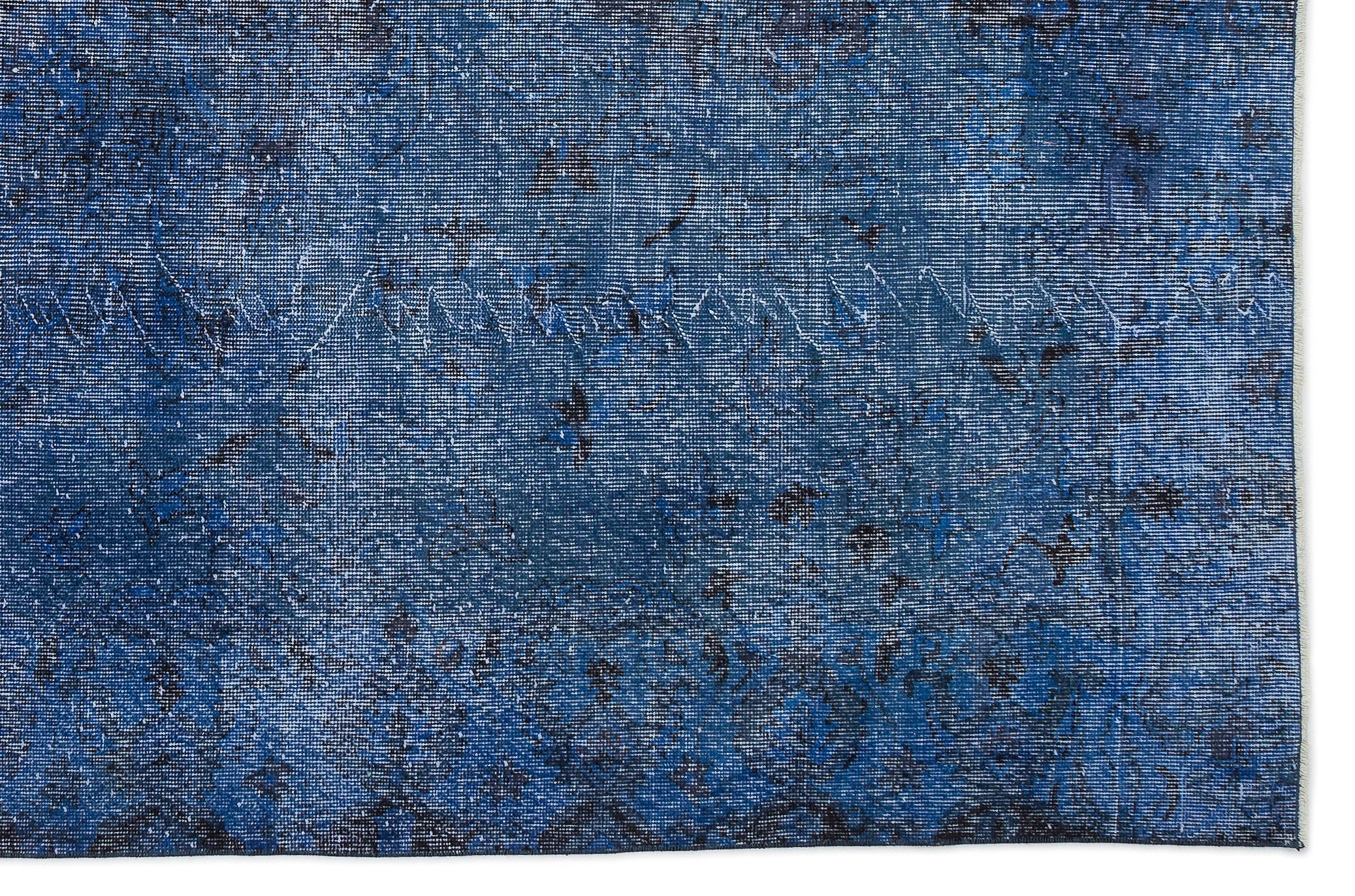 Atina Blue Vintage Wool Handmade Area Rug 6'6" x 10'1"