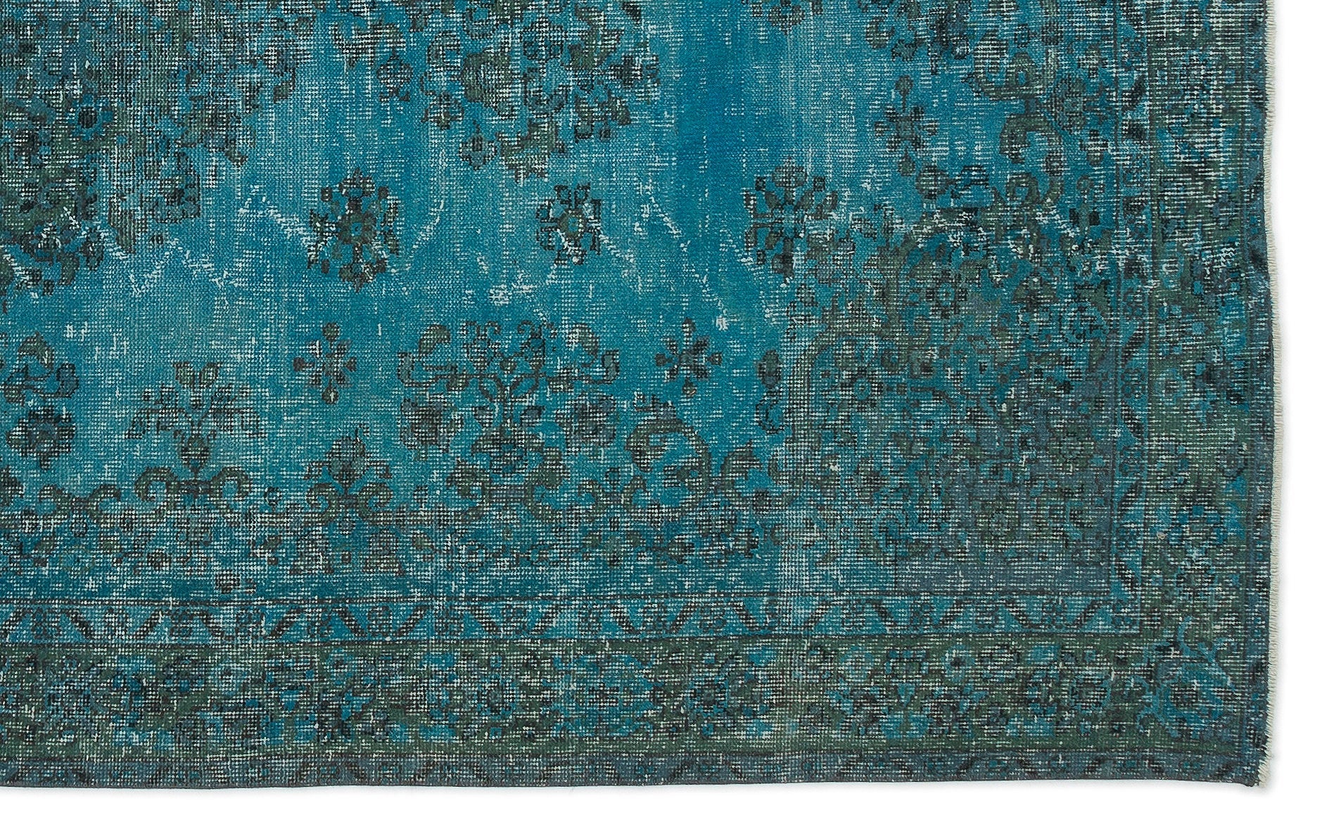 Atina 14950 Turquoise Vintage Wool Handmade Area Rug 5'8" x 9'0"