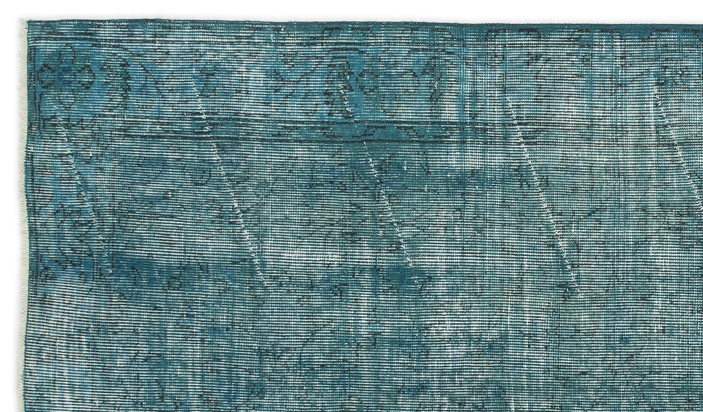 Atina Turquoise Vintage Wool Handmade Area Rug 3'10" x 6'9"