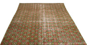 Atina Green Vintage Wool Handmade Area Rug 5'6" x 8'5"