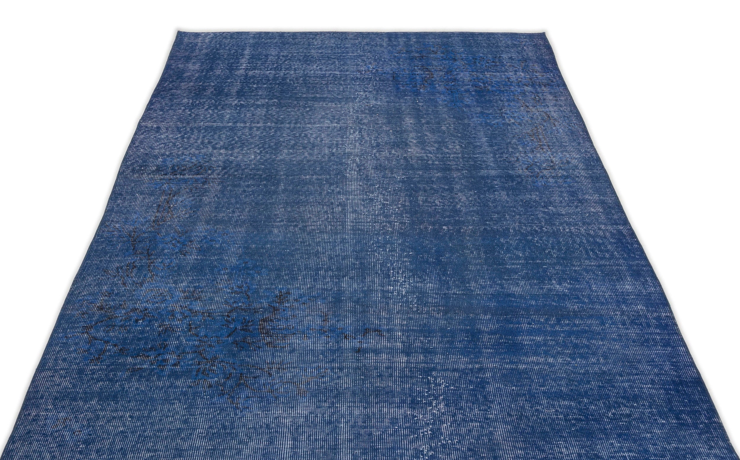 Atina Blue Vintage Wool Handmade Area Rug 4'8" x 8'7"