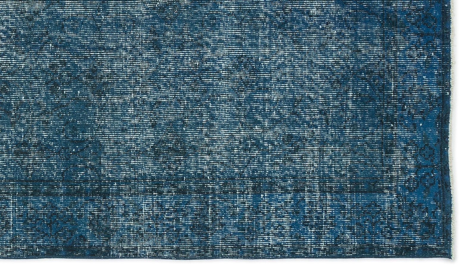 Atina Turquoise Vintage Wool Handmade Area Rug 4'5" x 7'6"