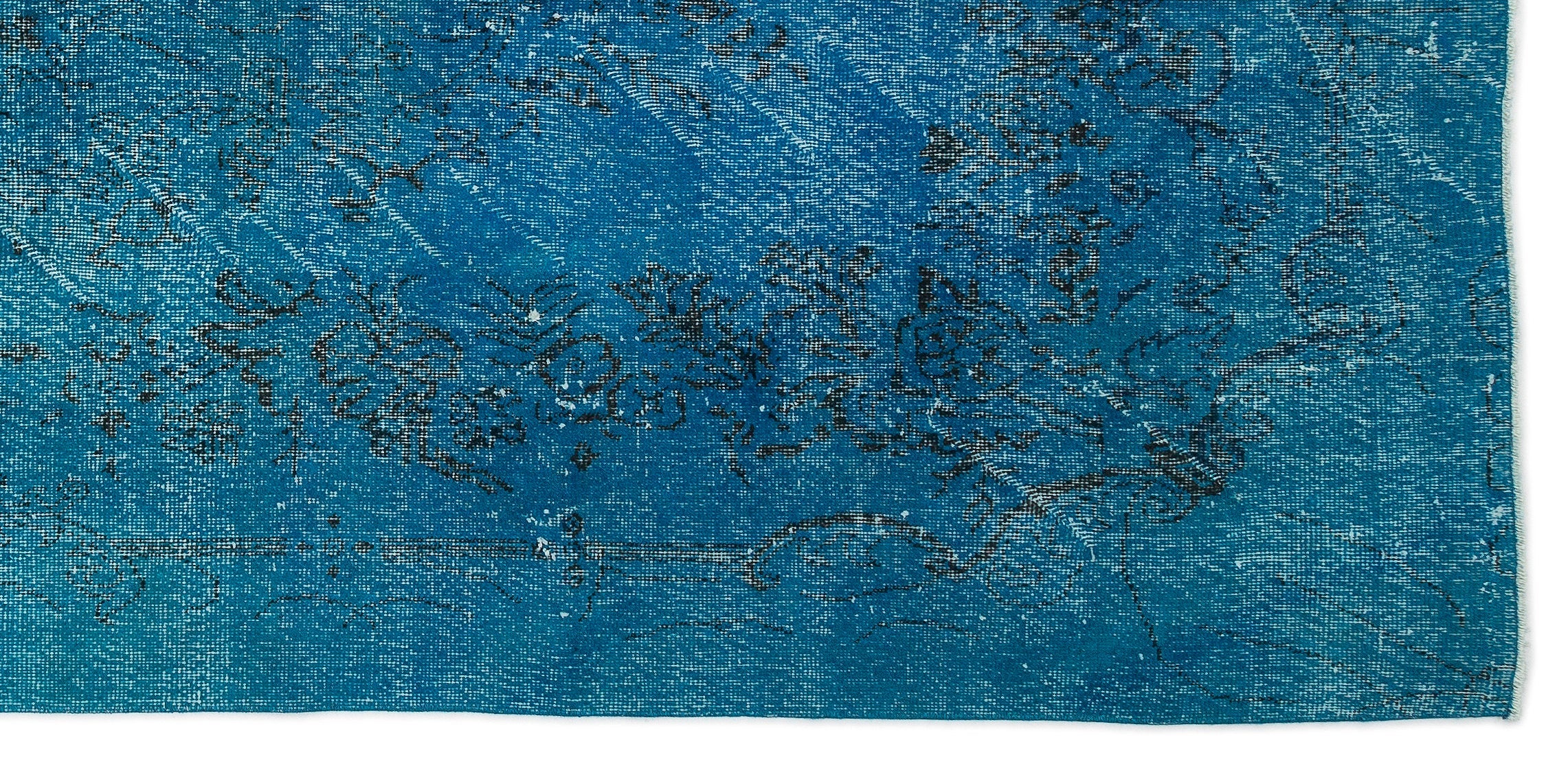 Atina Turquoise Vintage Wool Handmade Area Rug 5'5" x 11'1"